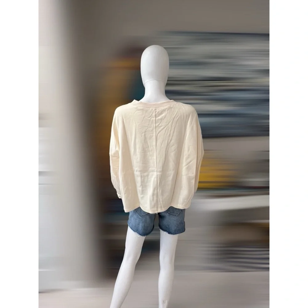 PEACH LOVE CALIFORNIA Cream cowgirl embellished pull over S M L - Picture 5 of 8